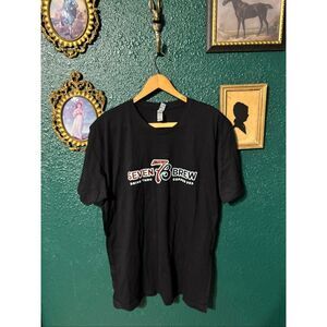 7 Brew Black Logo Shirt Sz Large